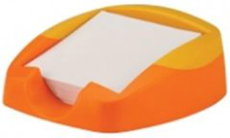 Cub hartie notes Eagle Omax M5135B, 200 coli, alb, include suport plastic 126x131x51mm