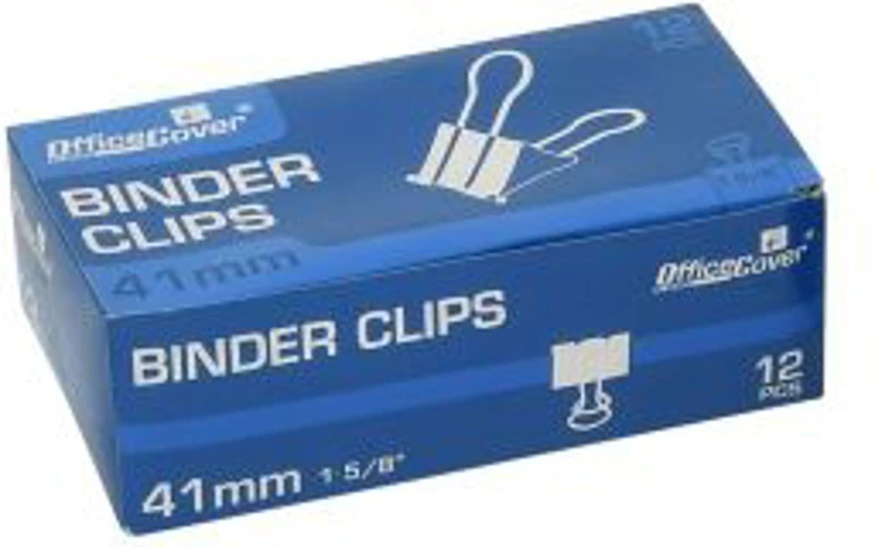 Clipsuri metalice Office Cover RM41, 41mm, negre, cutie 12 buc