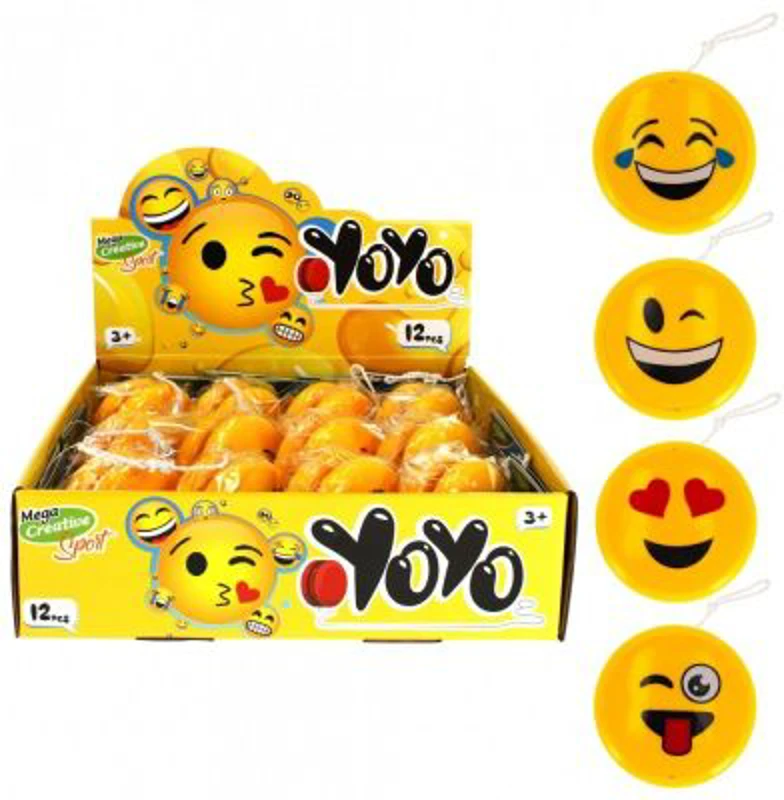 Yo-Yo - emoticon, 6cm, baterii 2AG3 incluse, diverse modele, 3+ ani, MegaCreative, 474335