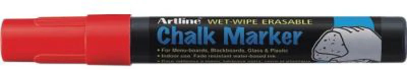 Marker cu creta ARTLINE, pentru table de scris, varf 4. 0mm - rosu