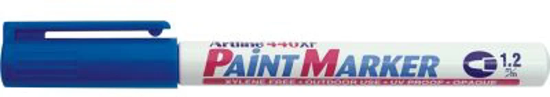 Marker cu vopsea ARTLINE 440XF, corp metalic, varf rotund 1.2mm - albastru