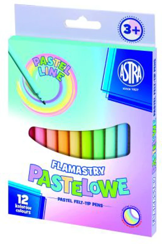 Carioci Astra pastel, 12 culori/set