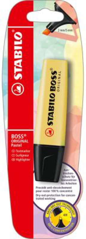 Textmarker Stabilo Boss Original, 1 bucata/blister, galben
