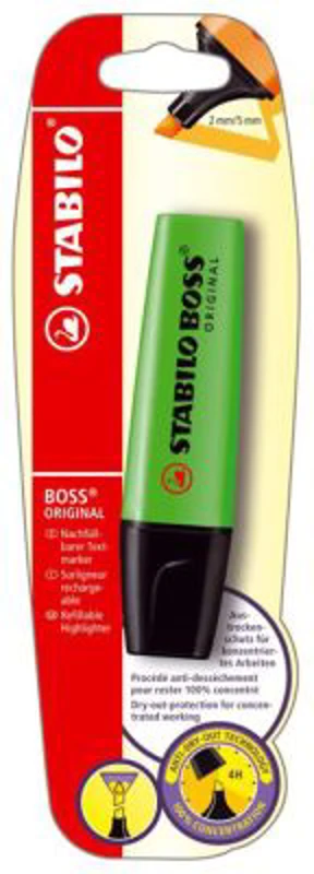 Textmarker Stabilo Boss Original, verde, blister