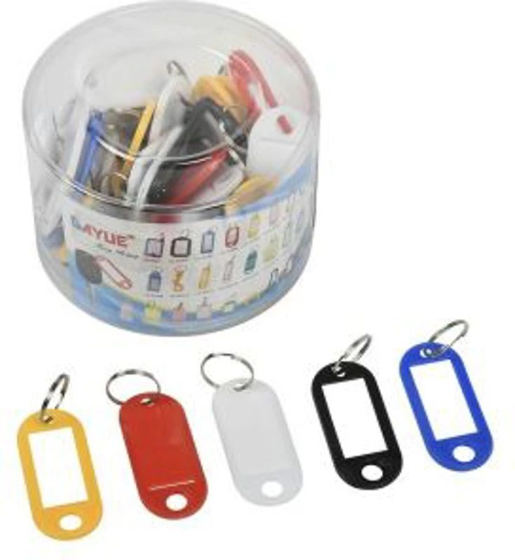 Etichete pentru chei Office Cover 1001, plastic, diverse culori, set 50 buc