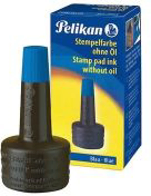 Tus stampila Pelikan, neuleios, albastru, 28ml, cu picurator