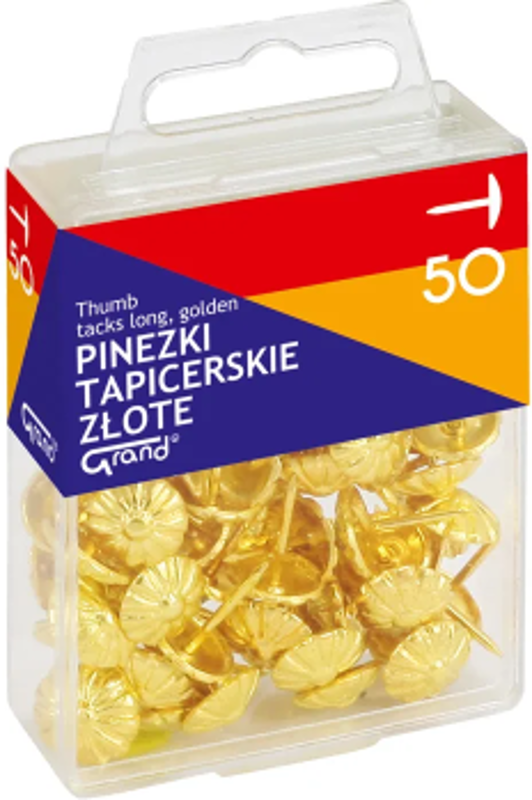 Piuneze (pioneze) tapiterie Grand 110-1482, 15mm, aurii, blister 50 buc