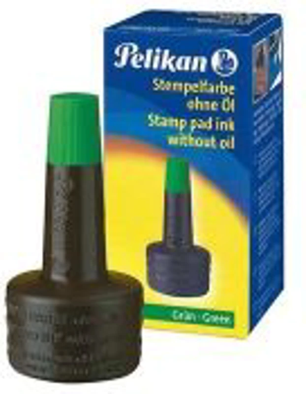 Tus stampila Pelikan, neuleios, verde, 28ml, cu picurator