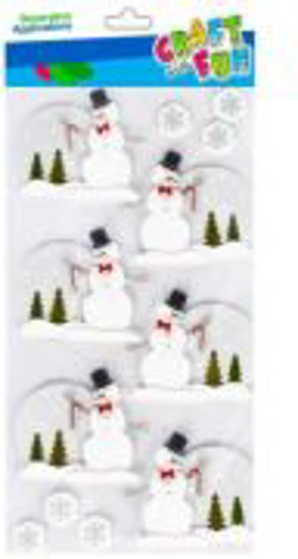 Abtibilduri, Oameni de zapada, 3D, set 6 buc, Craft with Fun, 501769
