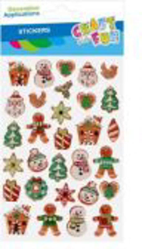 Accesorii creatie, stickere autoadezive, motive Craciun, set 30 buc, Craft with Fun 545868