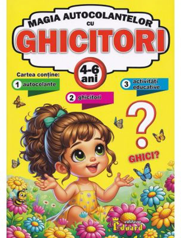 Magia autocolantelor cu ghicitori 4-6 ani