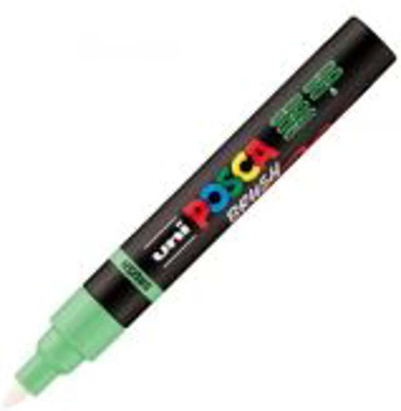 Marker UNI PC-5BR, varf pensula, 1-4 mm, verde deschis, Posca (M1607)