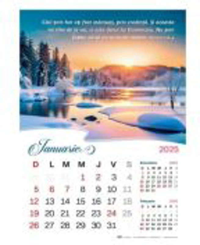 Calendar Crestin de perete 2025, format A3