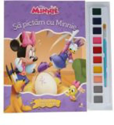 Disney. Minnie. Sa pictam cu Minnie. Carte de colorat cu pensula si acuarele