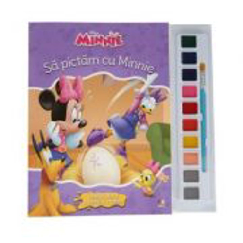 Disney. Minnie. Sa pictam cu Minnie. Carte de colorat cu pensula si acuarele