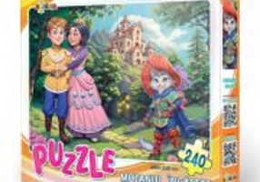 Puzzle 240 piese. Motanul incaltat