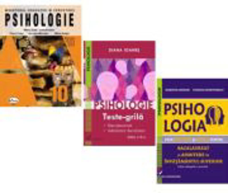 Pachet 3 carti Bacalaureat si admitere la Facultatea de Psihologie. Manual, teste grila si sinteze - Mielu Zlate, Florica Dumitrescu, Diana Ioanes