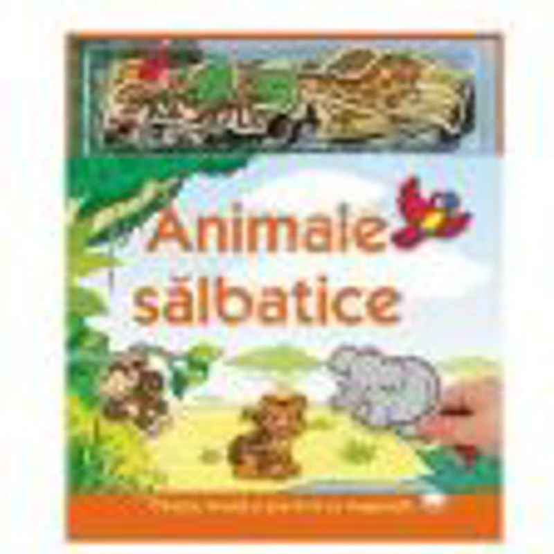 Animale salbatice. Carte cu magnet