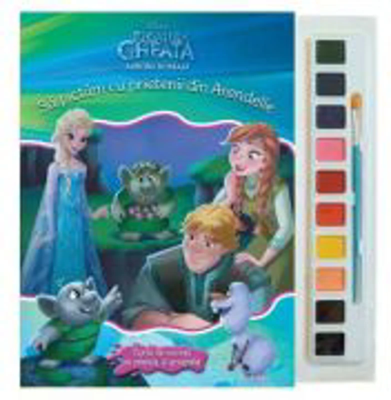 DISNEY. REGATUL DE GHEATA 2. SA PICTAM IMPREUNA! Carte de colorat cu pensula si acuarele (format mic)