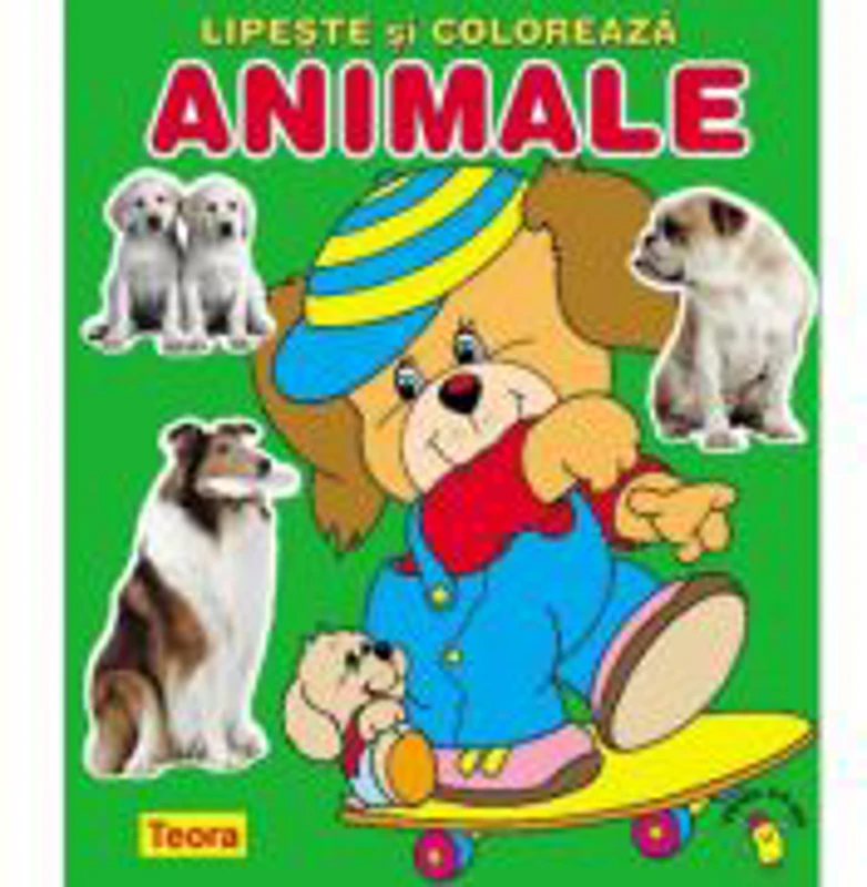 Lipeste si coloreaza animalele. Catel