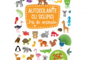 Autocolante cu sclipici. Pui de animale