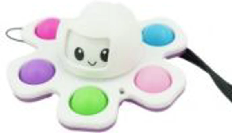 Jucarie antistres din silicon Pop it now and flip caracatita alba, FLIPPY