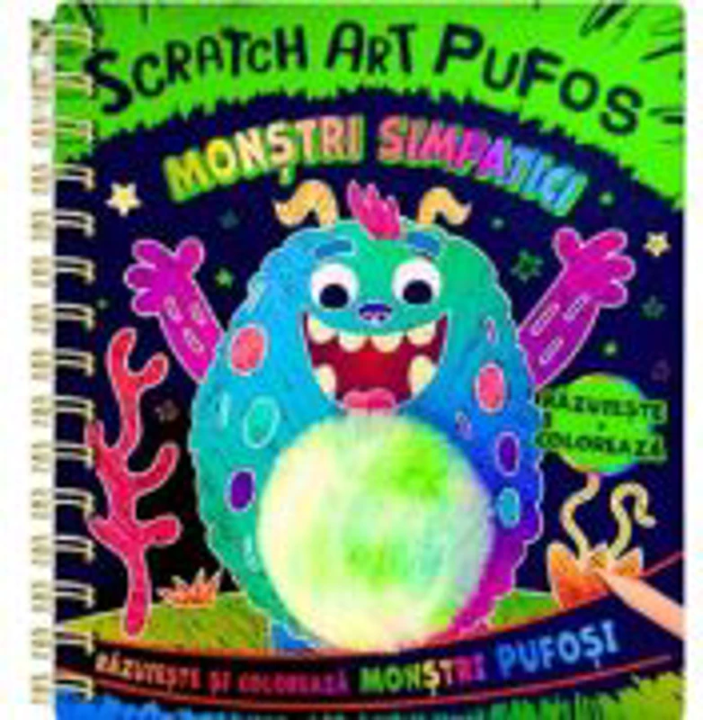 Monstri simpatici. Scratch Art. Pufos