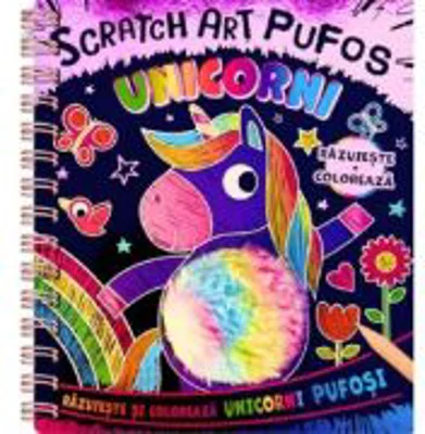 Unicorni. Scratch Art. Pufos