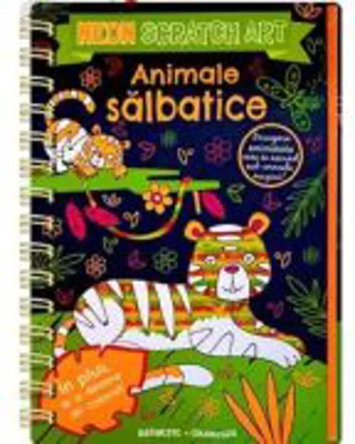 Animale salbatice. Scratch Art. Neon