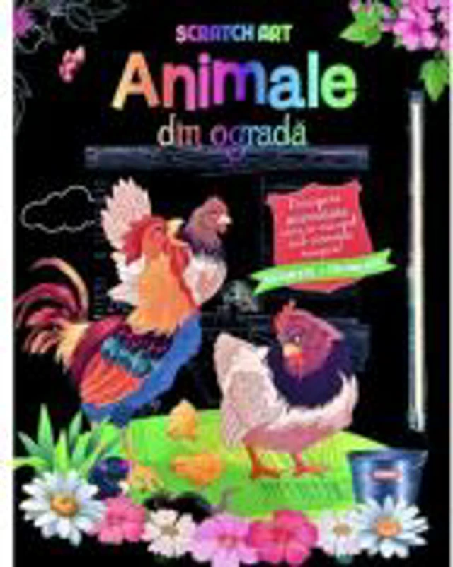 Animale din ograda. Scratch Art