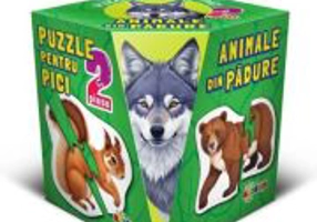 Puzzle 2 piese. Animale din padure