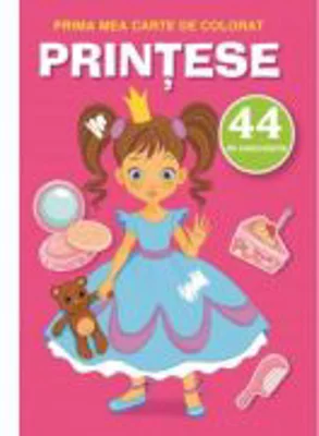 Printese. Prima mea carte de colorat cu 44 autocolante