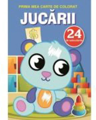 Jucarii. Prima mea carte de colorat cu 24 autocolante
