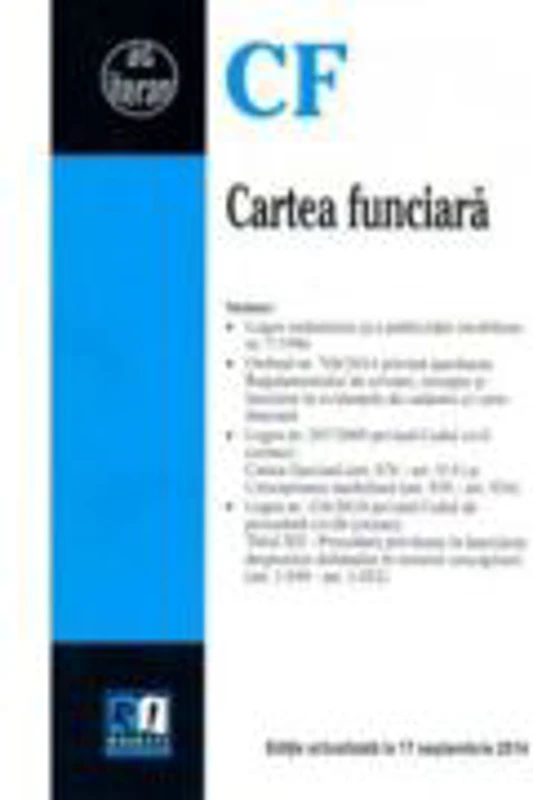Cartea funciara (editie actualizata la 17 septembrie 2014)