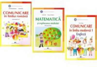 Pachet Manuale matematica si explorarea mediului plus Comunicare in limba Romana si Engleza clasa 1 - Cleopatra Mihailescu, Diana Latug