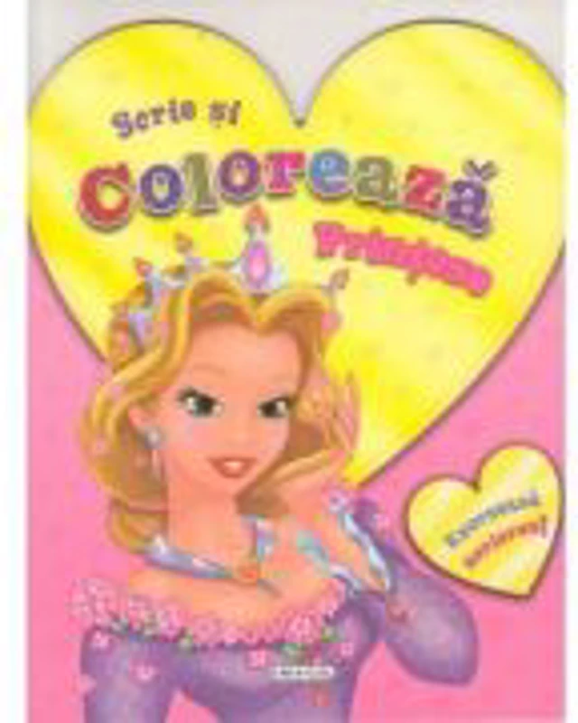 Scrie si coloreaza printese. Roz