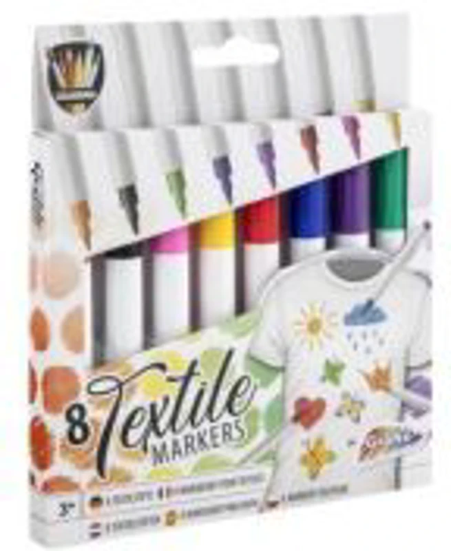Set 8 markere Grafil pentru textile