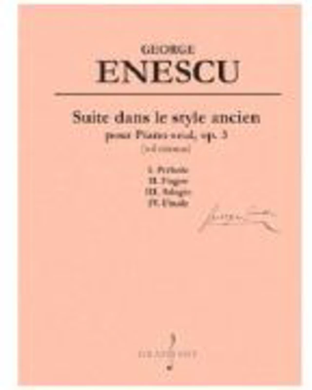 Suite dans le style ancien pour Piano seul, op. 3 (sol mineur)