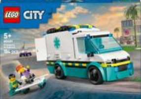 LEGO City. Ambulanta de urgente 60451, 184 piese