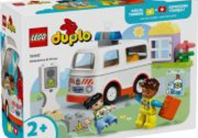 LEGO Duplo. Ambulanta si sofer 10447, 19 piese