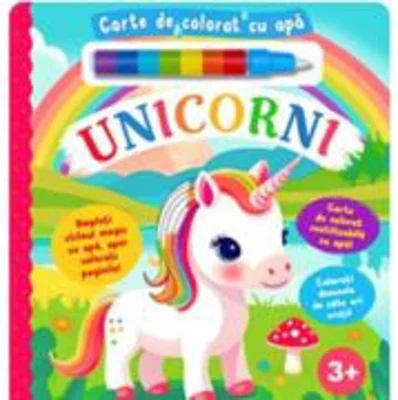 Unicorni. Carte de colorat cu apa. Buddy