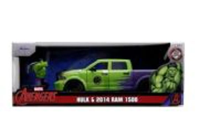 JADA MARVEL SET FIGURINA HULK SI MASINUTA METALICA RAM 1500 2014 SCARA 1:24