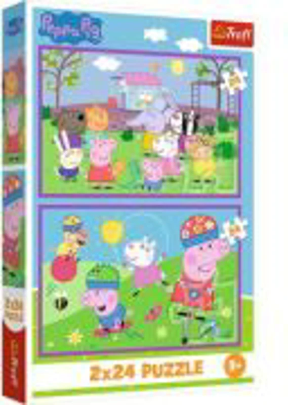PUZZLES 2X24 PEPPA PIG O ZI LA JOACA CU PEPPA PIG