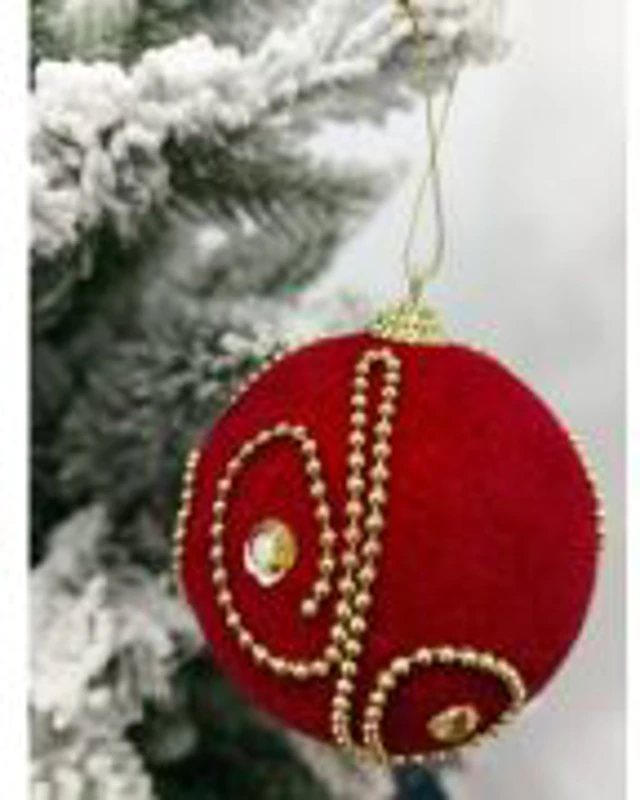 Glob bordo-auriu 8 cm Xmas (A1-13063PR8)