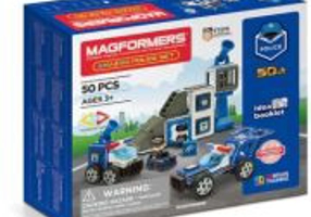 Joc magnetic de constructie, set - Sectia de Politie, 50 piese, Magformers Amazing Police