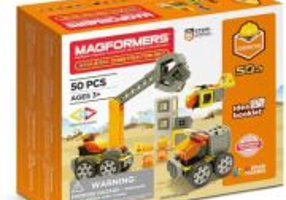 Joc magnetic de constructie, set - Utilaje de constructii, 50 piese, Magformers Amazing Construction