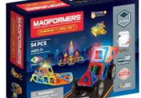 Joc magnetic de constructie, set - Lumini de Blit, 54 piese, Magformers Dynamic Flash