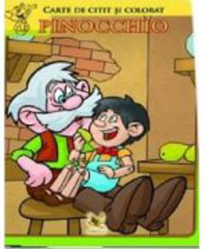 Pinocchio. Carte de colorat si citit
