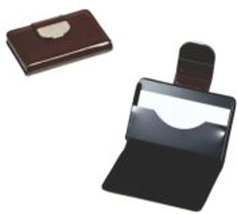 Port carti de vizita CNX, imitatie piele, negru