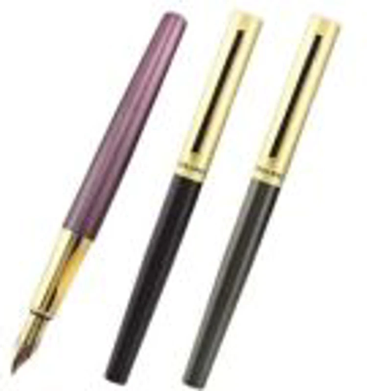 Stilou CNX Lux Dikawen 8039, alimentare pompita, corp metalic diverse culori, capac auriu